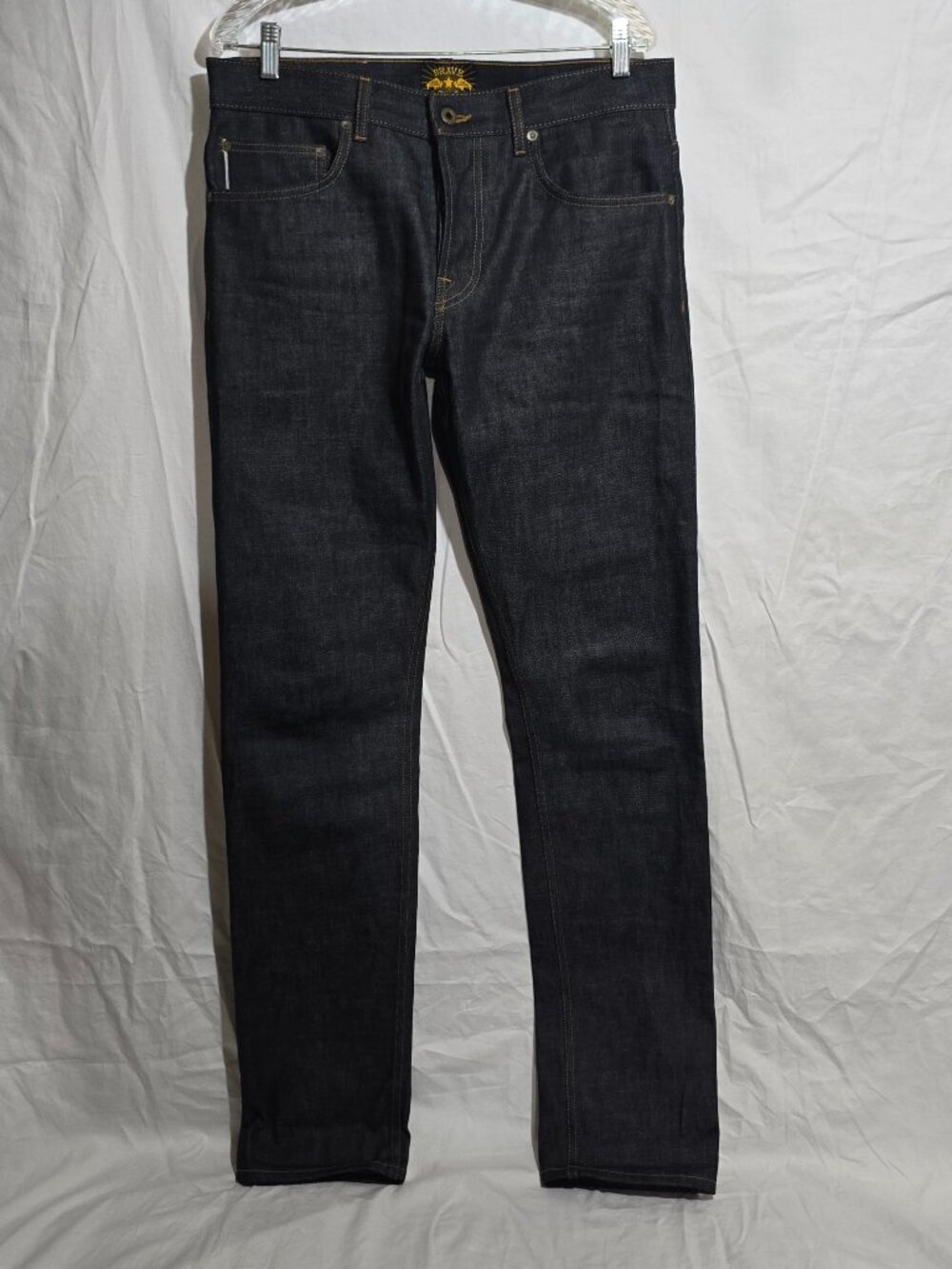 BRAVE STAR Hand Made in USA Selvedge Cone Denim Jeans - Blue - Sz 34*